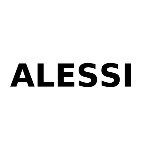 Das Wort ALESSI in fetten, schwarzen Großbuchstaben auf weißem Hintergrund.