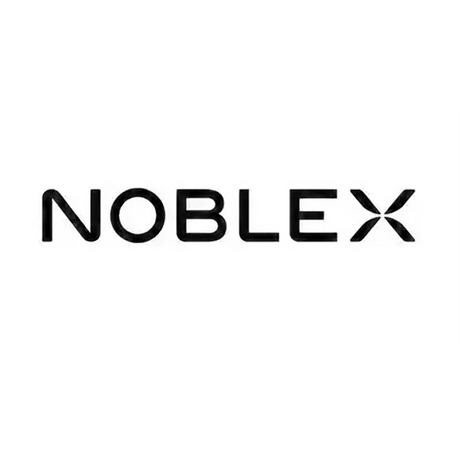 Schwarzes Textlogo mit der Aufschrift NOBLEX auf weißem Hintergrund.