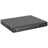 Der schwarze Annke N46PCK 16-Kanal Netzwerk-Videorecorder mit Front-LEDs und Anschlüssen eignet sich ideal für ein leistungsstarkes Videoüberwachungssystem.